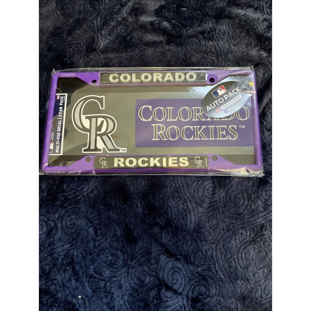 MLB Colorado Rockies License Plate Holder & Multiuse Decal